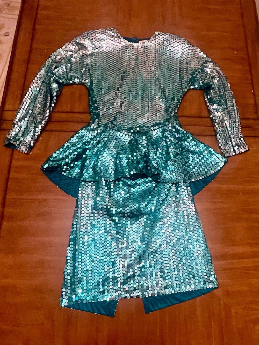 Retro Stunner Sequin Peplum Dress